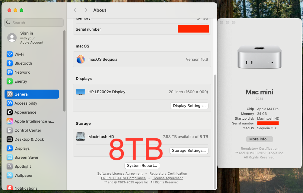 M4 Pro Mac Mini : Storage Expansion Module ( 8TB / 4TB / 2TB )
